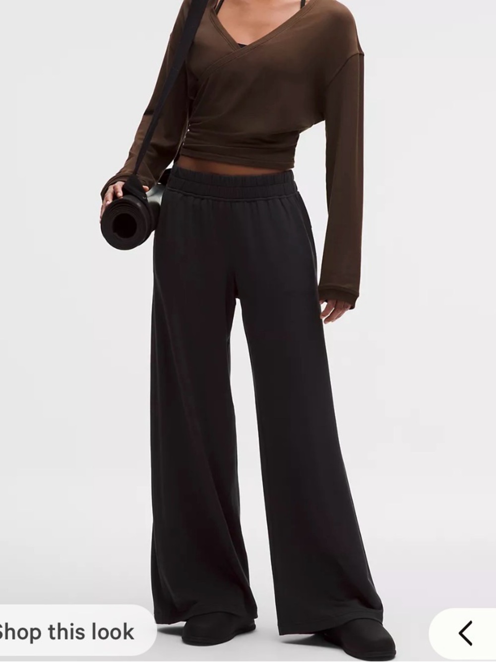 BeCalm Mid-Rise Wide-Leg Pant size S
